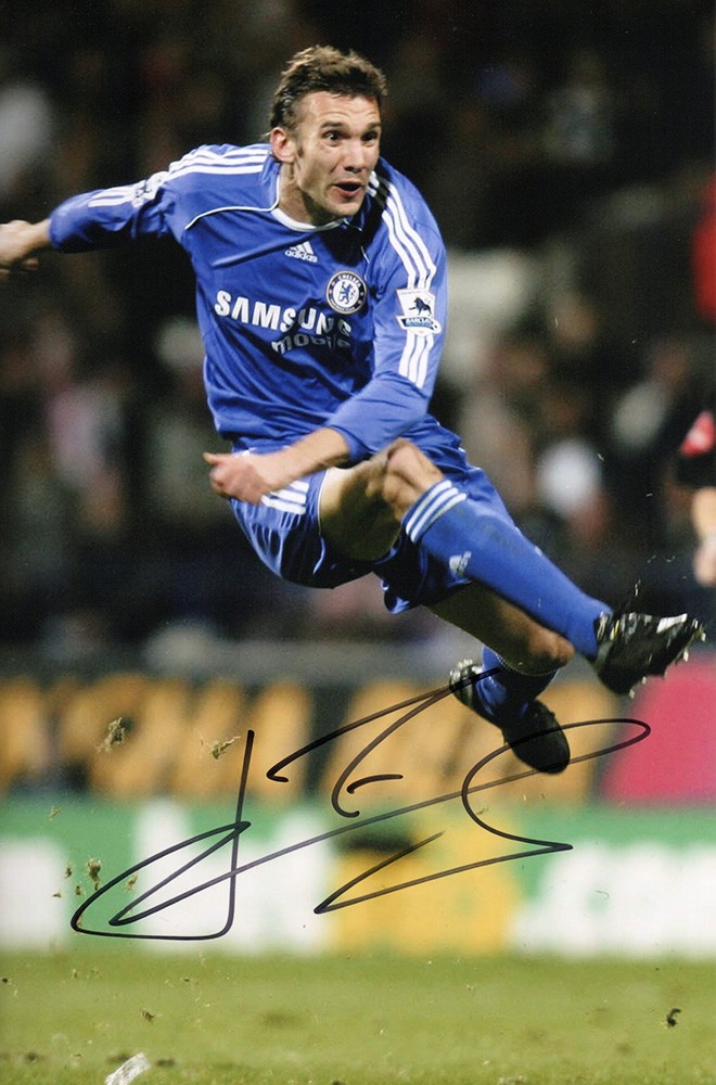 Andriy Shevchenko, Chelsea & Ukraine, signed 12x8 inch photo.