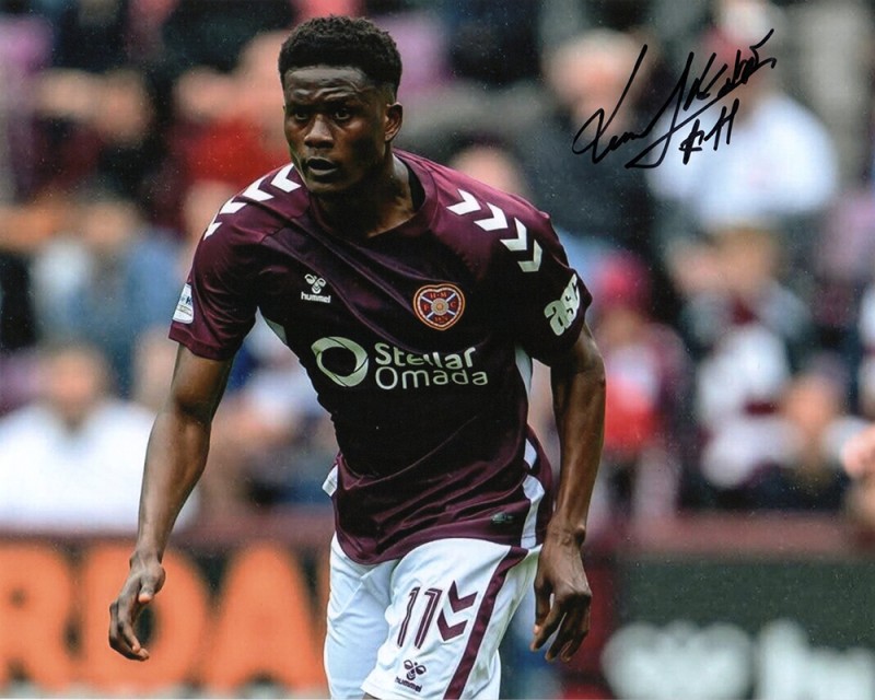 Craig Halkett, Hearts, signed 12x8 inch photo.