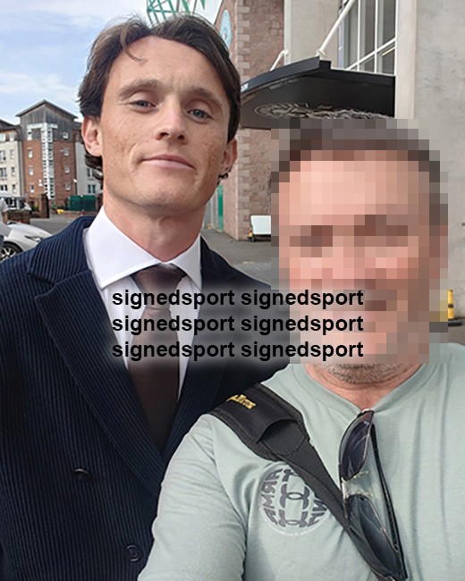Liam Henderson, Hibernian, signed 12x8 inch p
