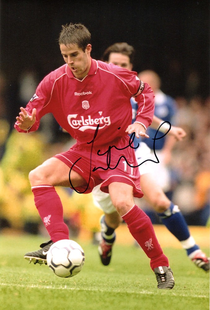Jamie Redknapp, Liverpool & England, signed 12x8 inch photo.