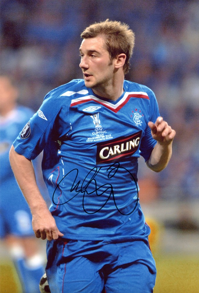 Kris Boyd, Rangers & Scotland, signed 12x8 inch photo.