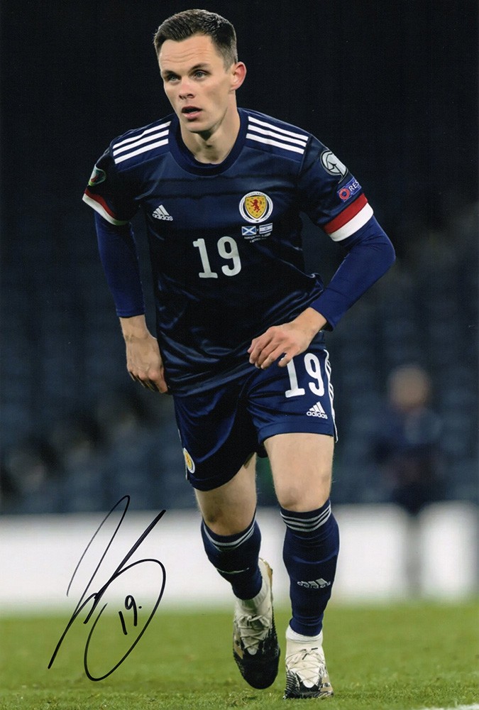 Lawrence Shankland, Hearts & Scotland, signed 12x8 inch photo.