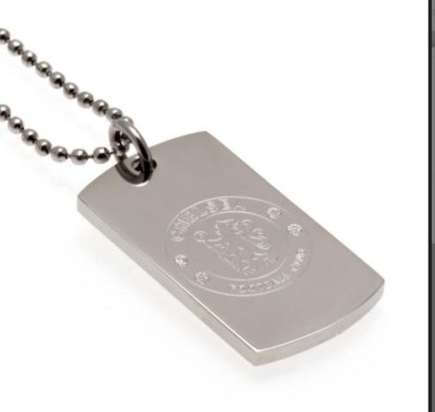 Chelsea FC engraved stainless steel dog tag &