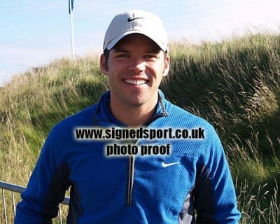 Paul Casey, English golfer, signed 12x8 inch 