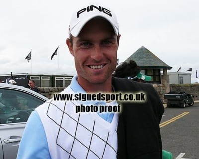 Rhys Davies, Welsh golfer, signed 12x8 inch p