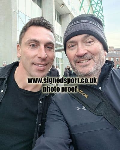 Scott Brown, Hibernian, signed 12x8 inch phot