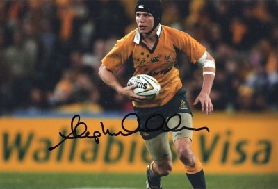 Stephen Larkham, Australia, signed 12x8 inch 