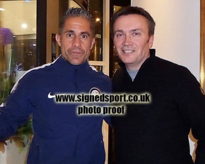Sylvinho, Barcelona & Brazil, signed 8x6 inch