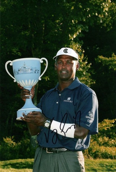 Vijay Singh, PGA Tour golfer, signed 12x8 inc