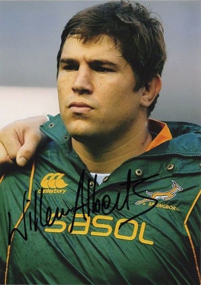 Willem Alberts, South Africa, signed 7x5 inch