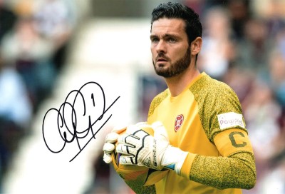 Craig Gordon, Hearts, signed 12x8 inch photo.