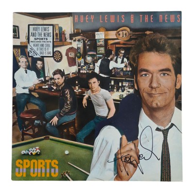 Huey Lewis & The Newssigned Sports vinyl LP 1983 Chrysalis CHR1412.