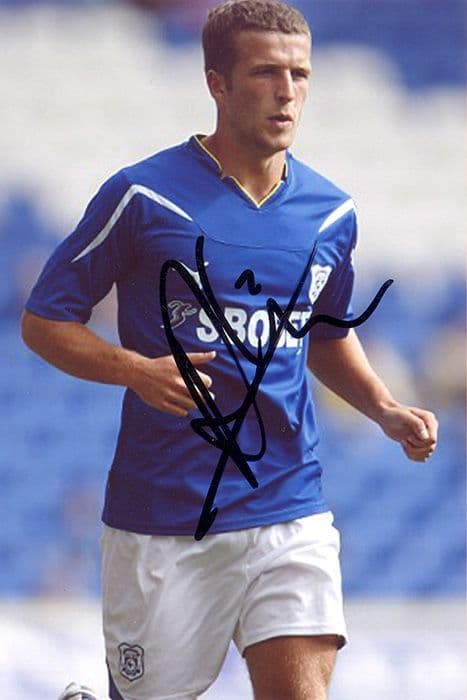 Adam Matthews, Cardiff City & Wales, signed 6x4 inch photo.