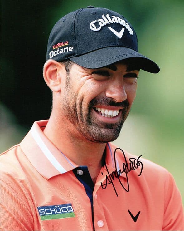 Alvaro Quiros, Spanish golfer, signed 10x8 inch photo.