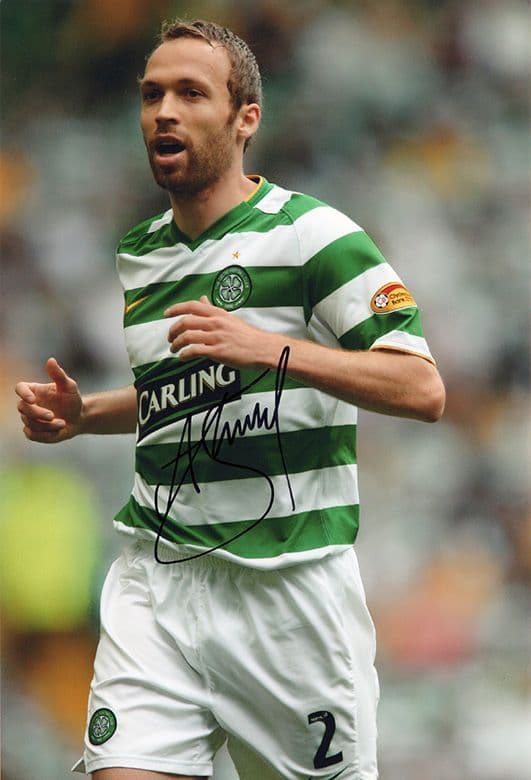 Andreas Hinkel, Glasgow Celtic, Germany, signed 12x8 inch photo.