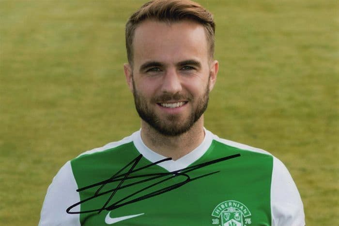Andrew Shinnie, Hibernian, signed 6x4 inch photo.