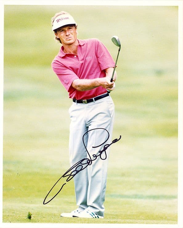 Bernhard Langer, signed 10x8 inch press photo.