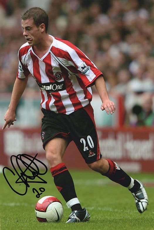 Chris Armstrong, Sheffield Utd, signed 12x8 inch photo.
