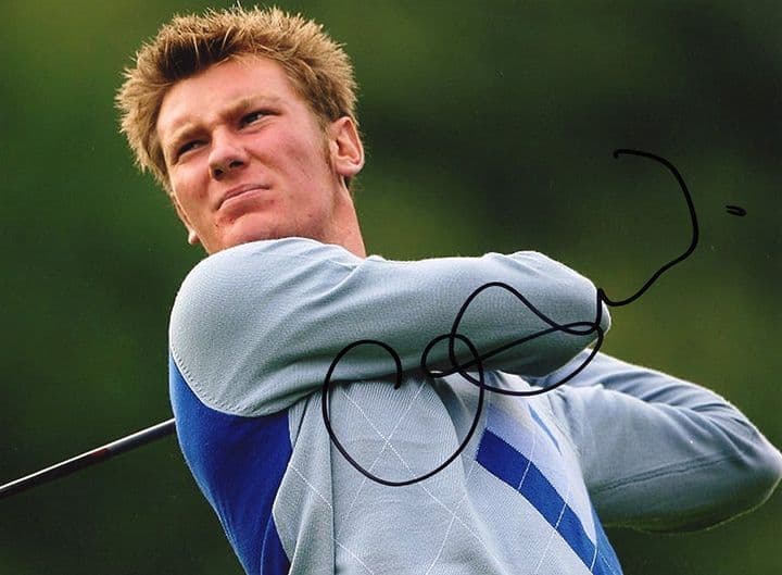 Chris Wood, Ryder Cup, signed 8x6 inch photo.