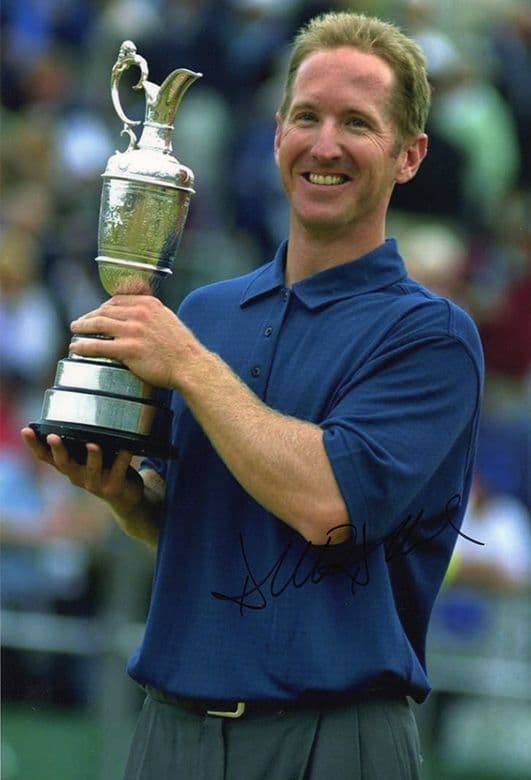 David Duval, Open Championship 2001 Royal Lytham, signed 12x8 inch photo.