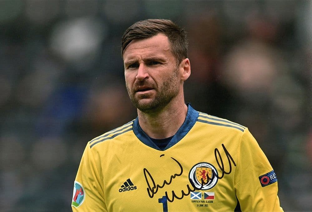 David Marshall, Scotland, signed 12x8 inch photo.