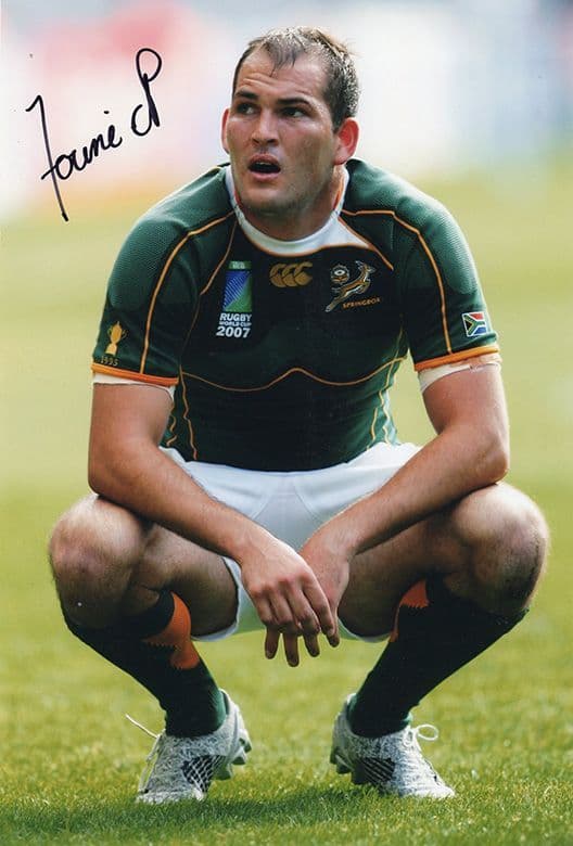 Fourie du Preez, South Africa, signed 12x8 inch photo.