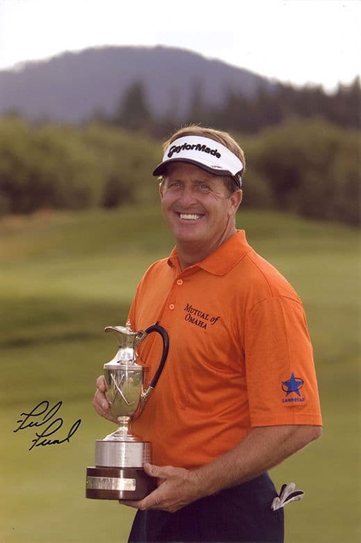 Fred Funk, American golfer, signed 12x8 inch photo.