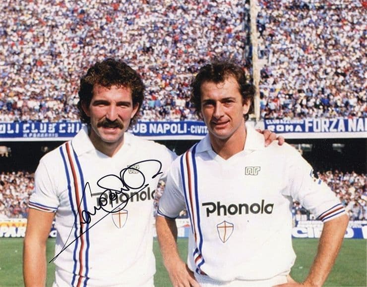 Graeme Souness, Sampdoria & Scotland, signed 10x8 inch photo.