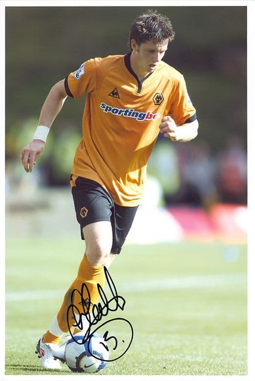Greg Halford, Wolves, signed 12x8 inch photo.