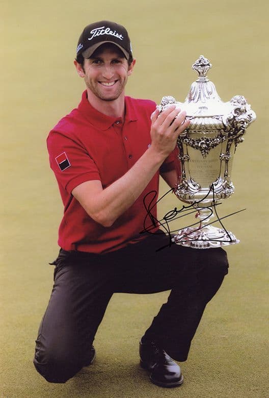 Gregory Bourdy, French golfer, signed 12x8 inch photo.