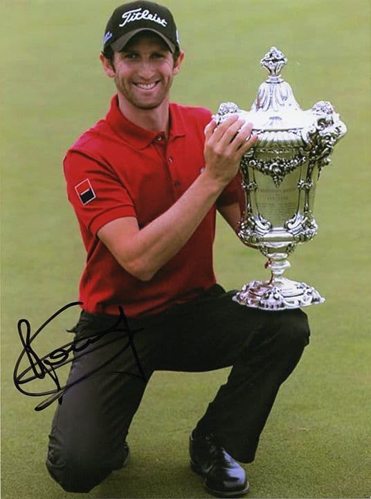 Gregory Bourdy, French golfer, signed 8x6 inch photo.