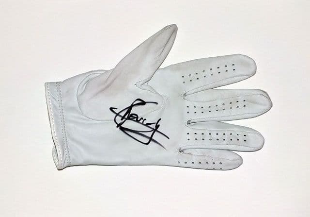Gregory Bourdy, match-worn and signed golf glove.