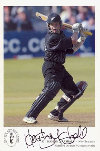 Hamish Marshall, Gloucestershire & New Zealand, signed 6x4 inch promo card.
