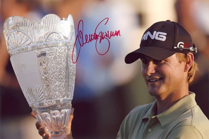 Heath Slocum, PGA Tour golfer, signed 12x8 inch photo.