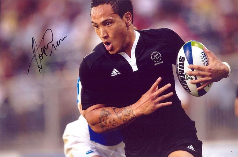 Hosea Gear, New Zealand All Blacks, signed 12x8 inch photo.