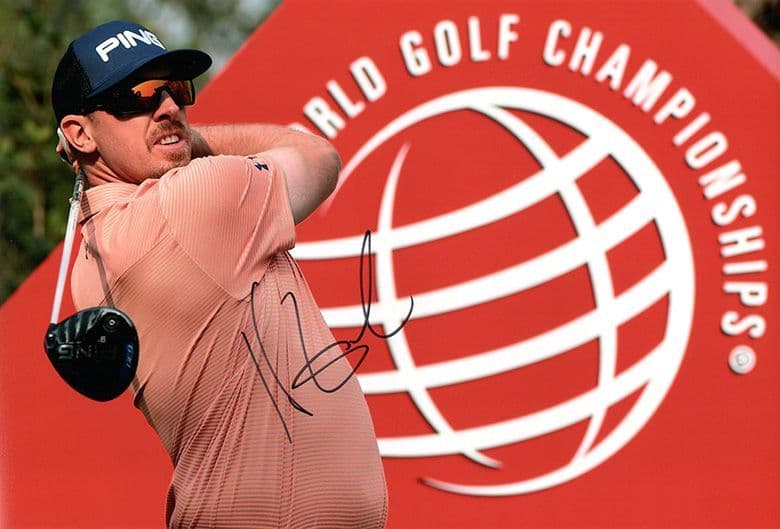 Hunter Mahan, PGA tour golfer, signed 12x8 inch photo.