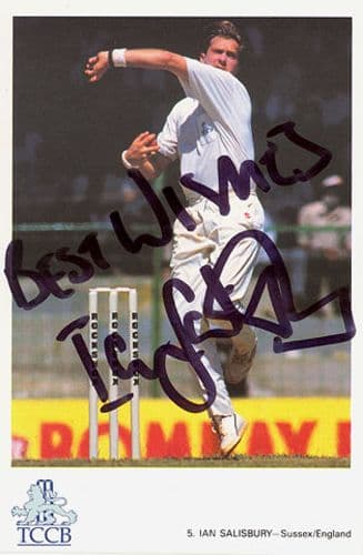 Ian Salisbury, Sussex & England, signed 6x4 inch promo card.