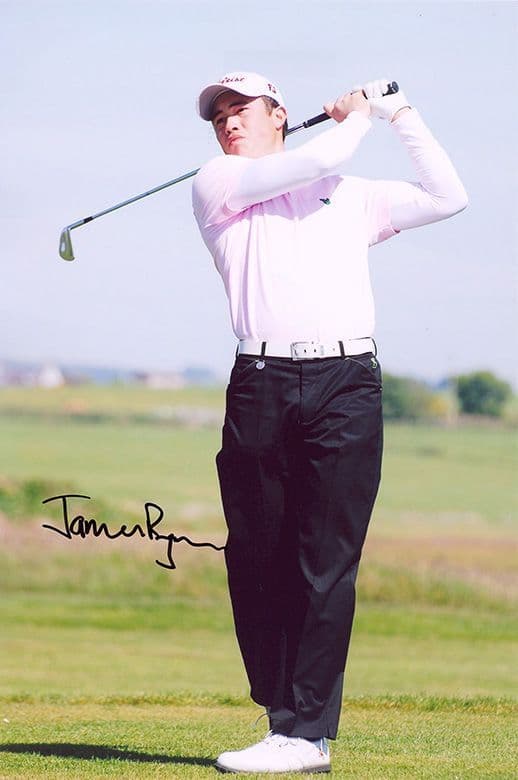 James Byrne, Scottish golfer, signed 12x8 inch photo.