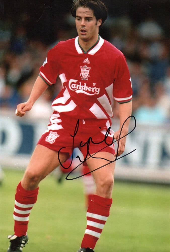 Jamie Redknapp, Liverpool & England, signed 12x8 inch photo.