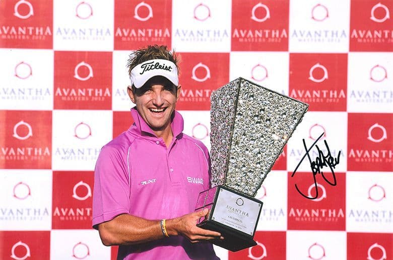 Jbe Kruger, South African golfer, signed 12x8 inch photo.