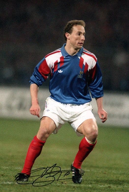 Jean-Pierre Papin, France, AC Milan, signed 12x8 inch photo.