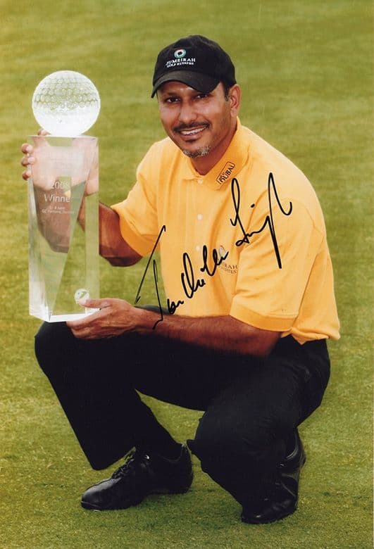 Jeev Milkha Singh, Indian golfer, signed 12x8 inch photo.