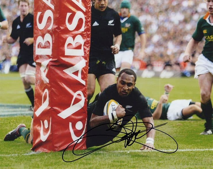 Joe Rokocoko, New Zealand All Blacks, signed 10x8 inch photo.