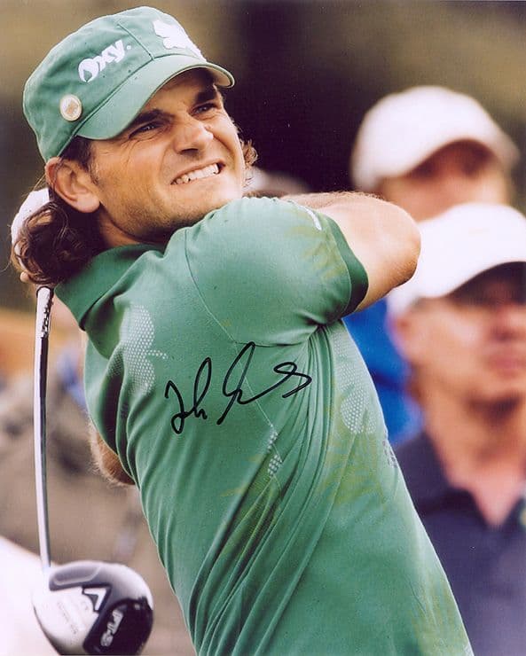 Johan Edfors, Swedish golfer, signed 10x8 inch photo. (2)