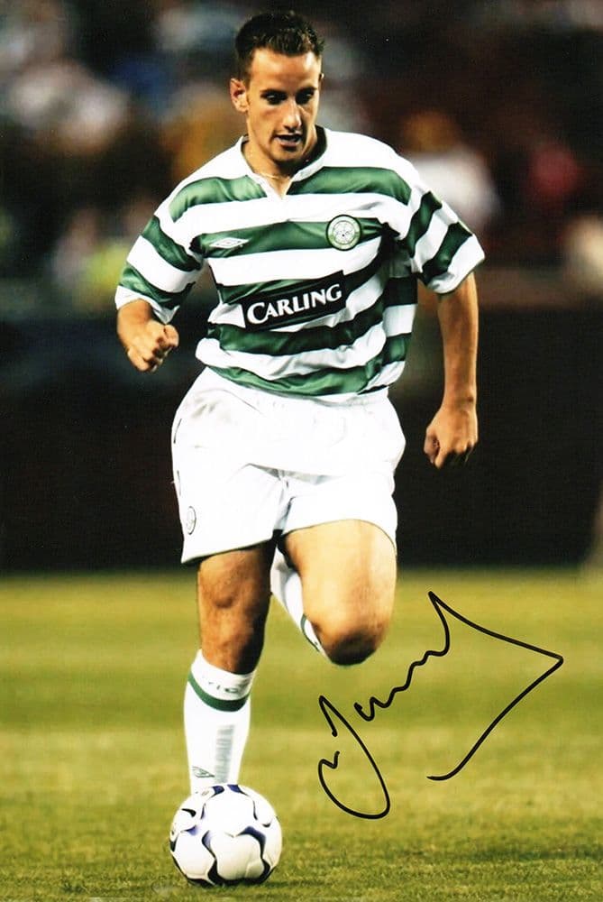 John Kennedy, Glasgow Celtic, signed 12x8 inch photo.
