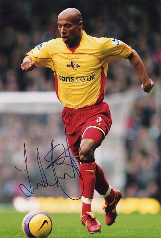 Jordan Stewart, Watford, signed 12x8 inch photo.