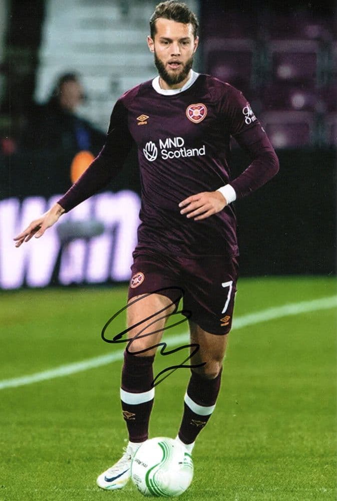 Jorge Grant, Hearts, signed 12x8 inch photo.