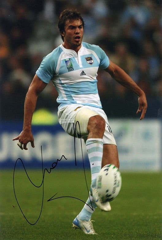 Juan Martin Hernandez, Argentina, signed 12x8 inch photo.