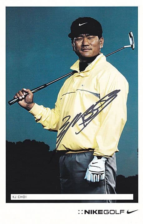 KJ Choi, South Korean golfer, signed 8.5x5.5 inch photo.