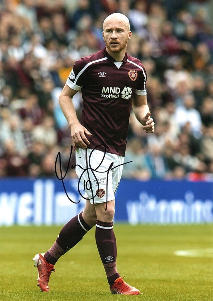 Liam Boyce, Hearts, signed A4 size photo.